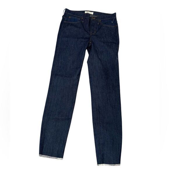 Madewell NWT 9" Mid-Rise Raw Hem Skinny Jeans in Larkspur Size 26 - Picture 4 of 6